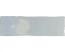 Steingut Wandfliese Borgo 6,5x20,0 cm blau glänzend