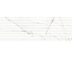 Hornbach Steingut Dekorfliese Torano 33,3x100,0 cm weiß matt rektifiziert