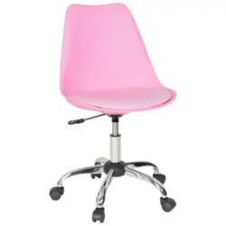 Drehstuhl in Lederlook Pink