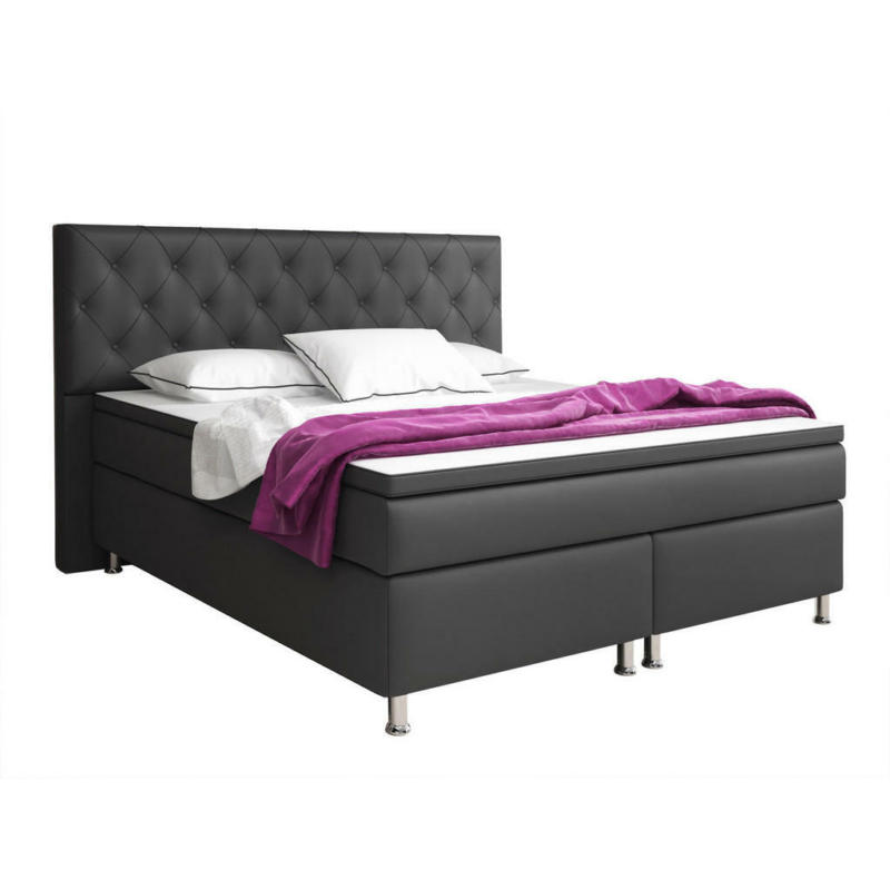 Boxspringbett 180/200 cm in Anthrazit