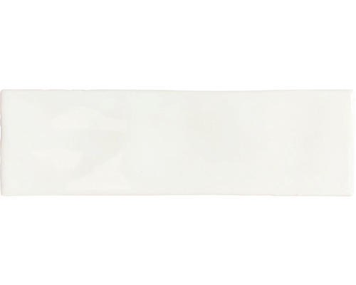 Steingut Wandfliese Borgo 6,5x20,0 cm weiß glänzend