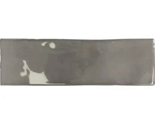 Steingut Wandfliese Borgo 6,5x20,0 cm anthrazit glänzend