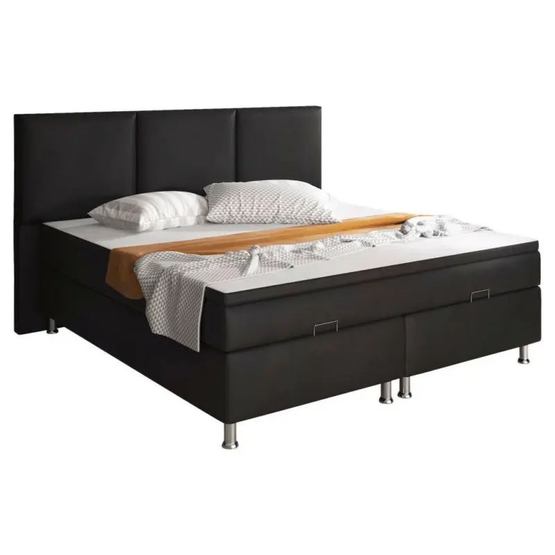 Boxspringbett 180/200 cm in Schwarz