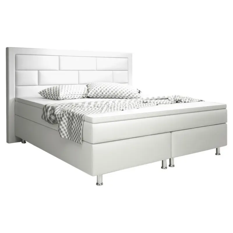 Boxspringbett 180/200 cm in Weiß