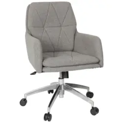 Drehstuhl in Flachgewebe Hellgrau