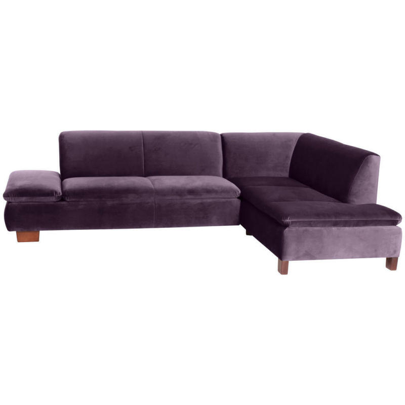 Ecksofa in Samt, Velours Lila