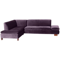 Ecksofa in Samt, Velours Lila