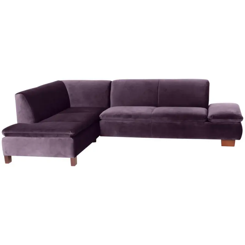 Ecksofa in Samt, Velours Lila