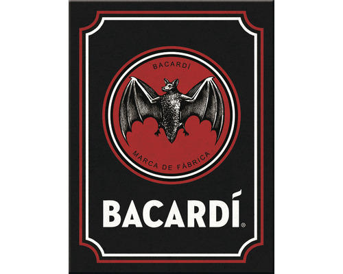 Magnet Bacardi Logo Black 6x8 cm