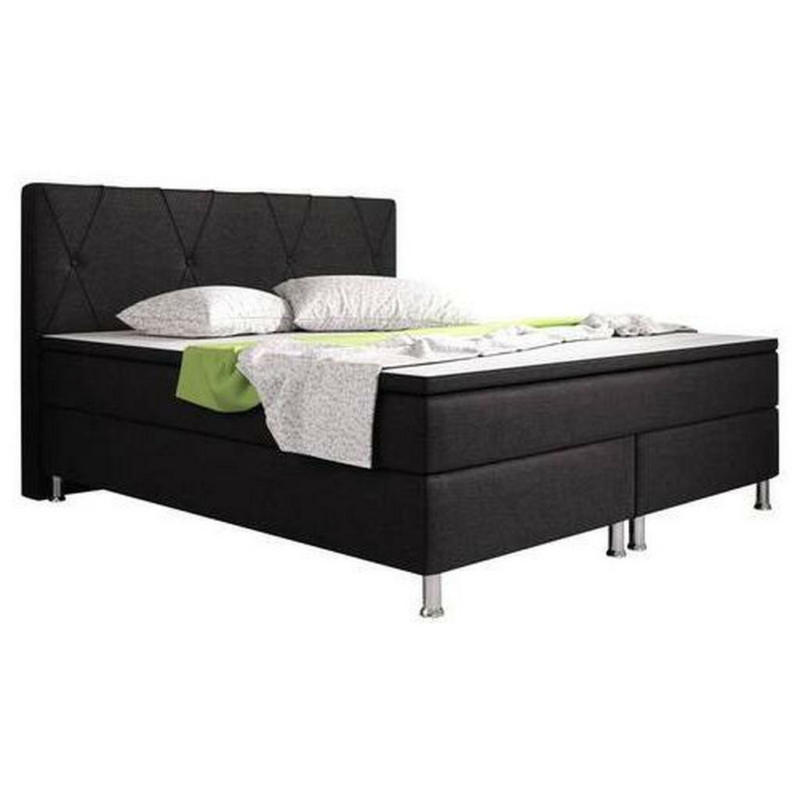 Boxspringbett 180/200 cm in Schwarz