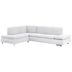 Ecksofa in Velours Creme