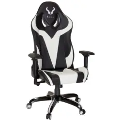 Gamingstuhl in Lederlook Schwarz, Wei&szlig;