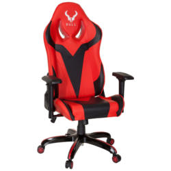 Gamingstuhl in Lederlook Rot, Schwarz