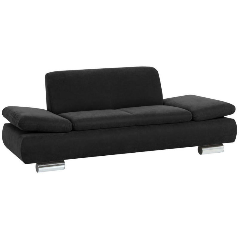 Zweisitzer-Sofa in Velours Schwarz