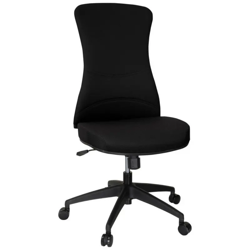 Drehstuhl in Flachgewebe Schwarz