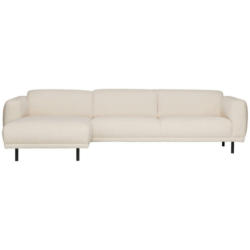 Ecksofa in Teddystoff Beige