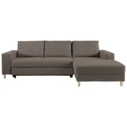Ecksofa in Webstoff Braun
