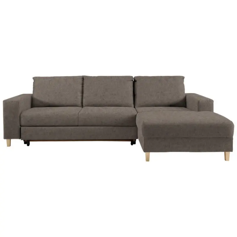 Ecksofa in Webstoff Braun