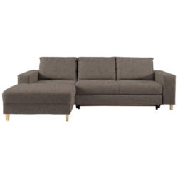 Ecksofa in Webstoff Braun