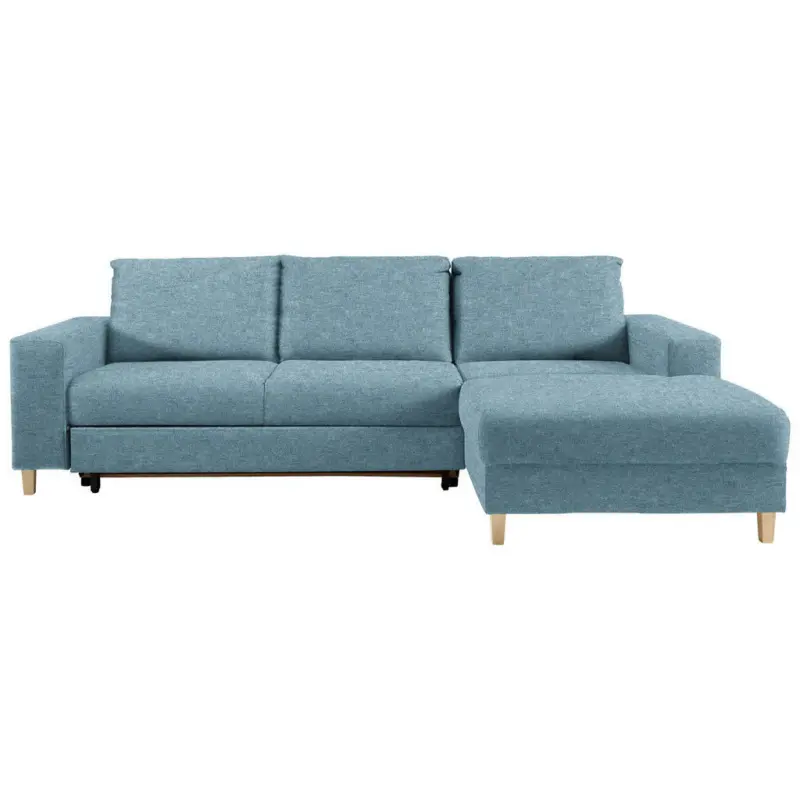 Ecksofa in Webstoff Türkis