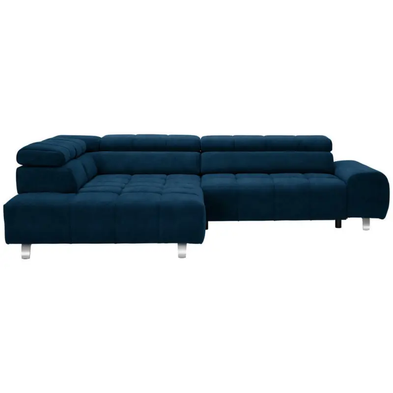 Ecksofa in Webstoff Blau