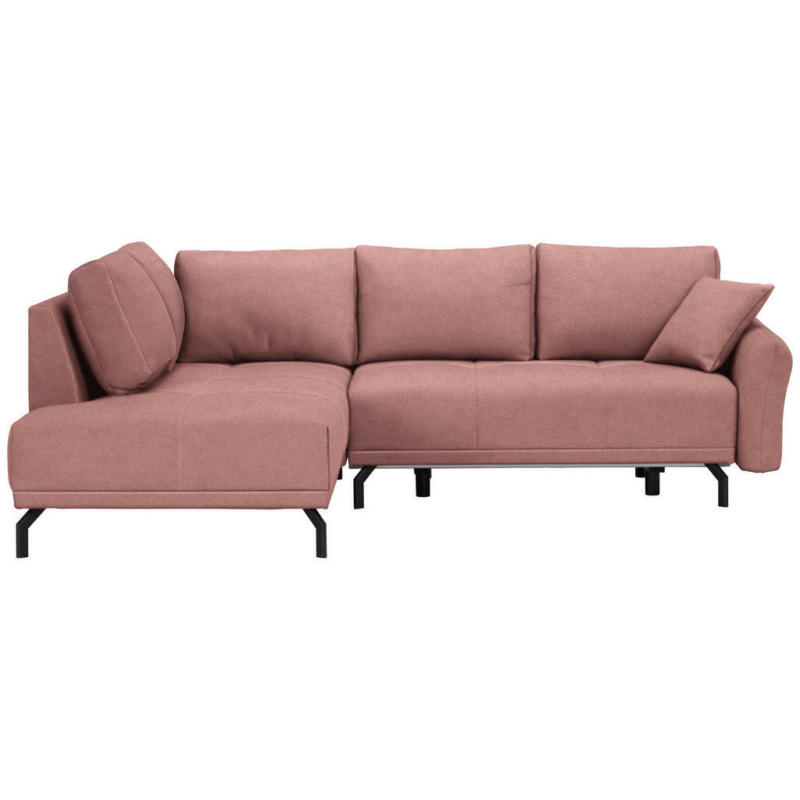 Ecksofa in Webstoff Altrosa