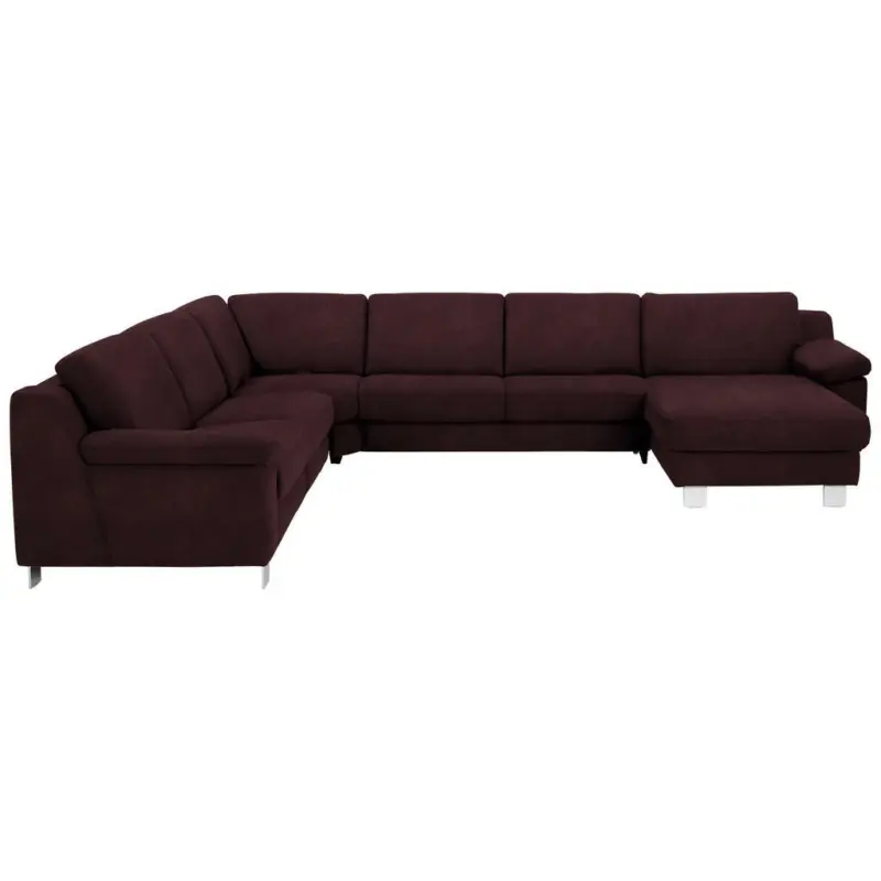 Wohnlandschaft in Mikrofaser Dunkelbraun