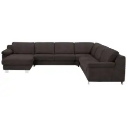 Wohnlandschaft in Mikrofaser Dunkelgrau