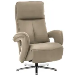 Relaxsessel in Textil Naturfarben, Sandfarben