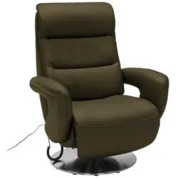 Relaxsessel in Leder Grün