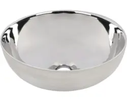 Aufsatzwaschbecken Shine 40x40 cm silver/weiß glasiert