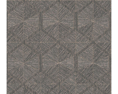 Vliestapete 38690-2 Geometrisch grau-bronze