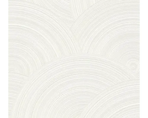 Vliestapete 38696-1 3D-Kreise weiß glänzend