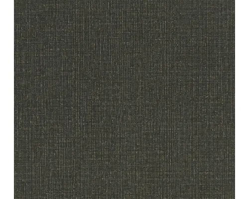 Vliestapete 38694-2 Uni Leinenoptik schwarz-gold