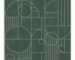 Hornbach Vliestapete 38699-3 Art Deco Grafik grün Glanz