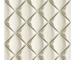 Vliestapete 38691-2 3D-Grafik Retro grau-weiß