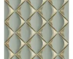 Hornbach Vliestapete 38691-3 3D-Grafik Retro türkis-gold