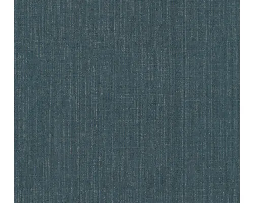 Vliestapete 38694-4 Uni Leinenoptik blau-gold