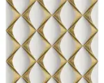 Hornbach Vliestapete 38691-4 3D-Grafik Retro weiß-gold