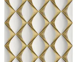 Vliestapete 38691-4 3D-Grafik Retro weiß-gold