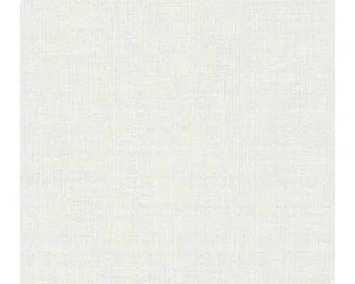 Vliestapete 38694-3 Uni Leinenoptik weiß-grau