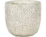 Hornbach Übertopf Rotterdam Steinzeug Ø 14 cm H 13 cm creme