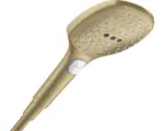 Hornbach Handbrause hansgrohe Raindance Select E 26520140 oval 120x120 mm 3-fach verstellbar bronze gebürstet