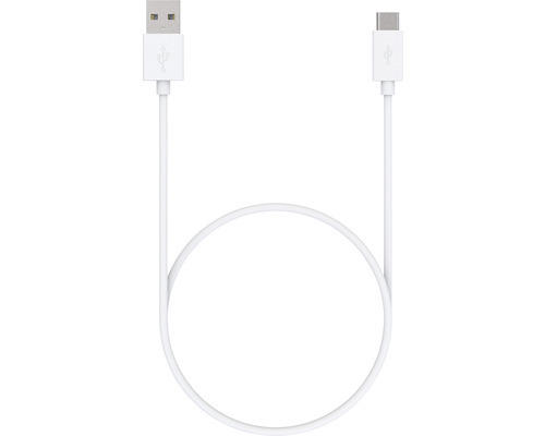USB-Kabel 2.0 Typ A auf Typ-C, 1 m weiß