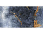 Hornbach Feinsteinzeug Bodenfliese Marvella 60,0x120,0 cm blau grau gold glänzend rektifiziert