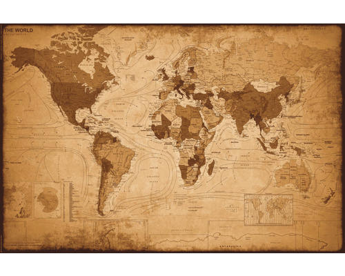 Maxiposter World Map antique 61x91,5 cm