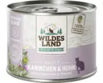 Hornbach Katzenfutter nass WILDES LAND Kaninchen und Huhn mit Cranberries mit wertvollen Superfoods, getreidefrei, Glutenfrei 200 g