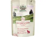 Hornbach Katzenfutter nass WILDES LAND Bio Rind und Huhn mit Cranberries mit wertvollen Superfoods, getreidefrei, Glutenfrei 85 g