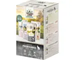 Hornbach Katzenfutter nass WILDES LAND 4er Pouch Probierbox , Multipack 4x 100 g, Fisch, Geflügel, Kaninchen, Rind und Kalb mit wertvollen Superfoods, getreidefrei, Glutenfrei 400 g