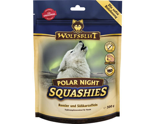 Hundesnack WOLFSBLUT Polar Night Squashies mit wertvollen Superfoods, getreidefrei, Glutenfrei 300 g